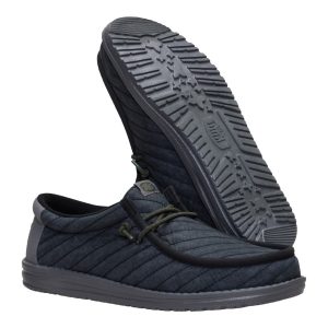 wally washed quilt black/grey